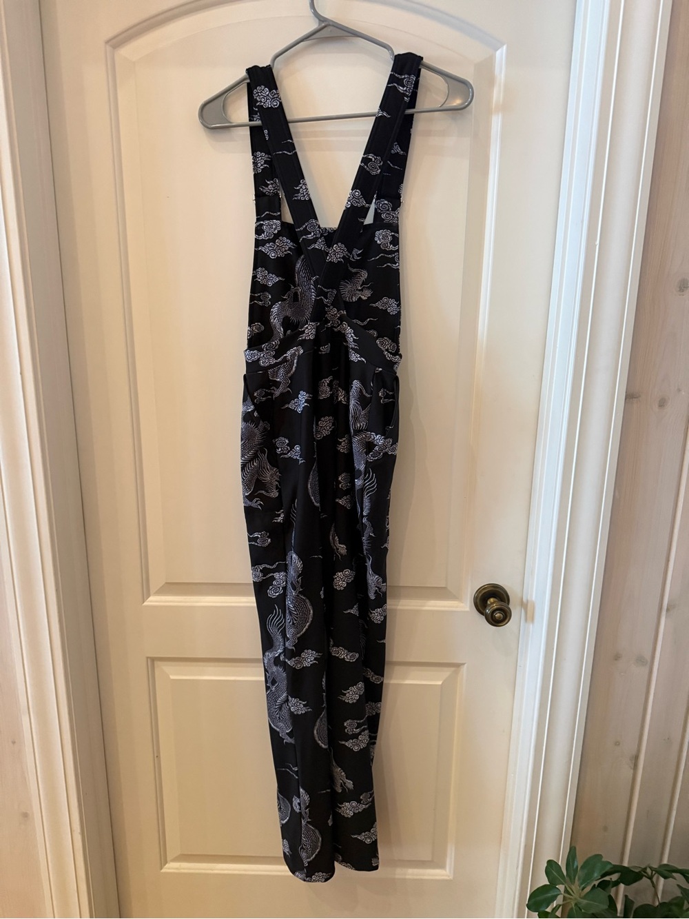 Blackmilk Black Dragon-Print Overalls Jumpsuit - Picture 4 of 6